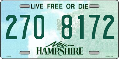NH license plate 2708172
