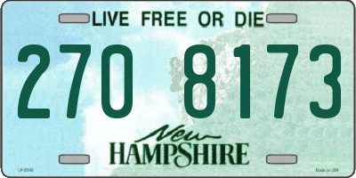 NH license plate 2708173