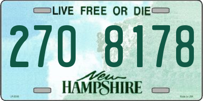 NH license plate 2708178