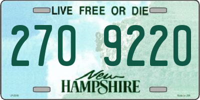 NH license plate 2709220