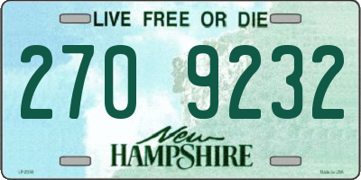 NH license plate 2709232