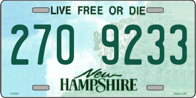 NH license plate 2709233