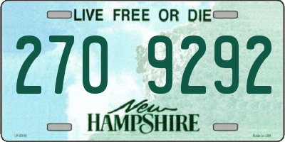 NH license plate 2709292