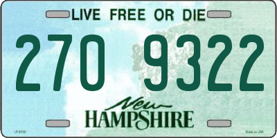 NH license plate 2709322