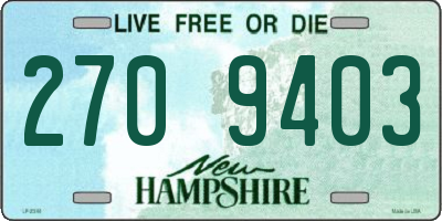 NH license plate 2709403