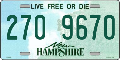 NH license plate 2709670