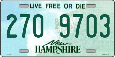 NH license plate 2709703
