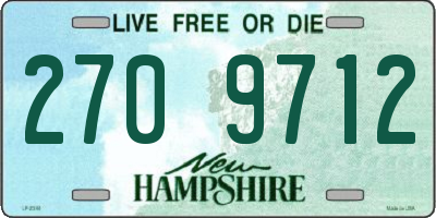 NH license plate 2709712