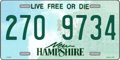 NH license plate 2709734