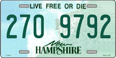 NH license plate 2709792
