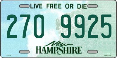 NH license plate 2709925