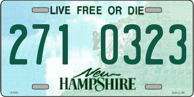 NH license plate 2710323