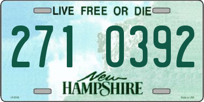 NH license plate 2710392