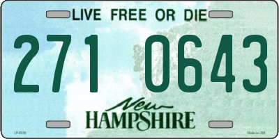 NH license plate 2710643