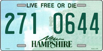 NH license plate 2710644