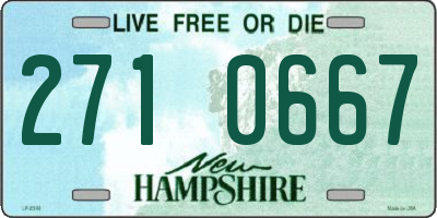NH license plate 2710667