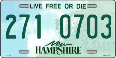 NH license plate 2710703