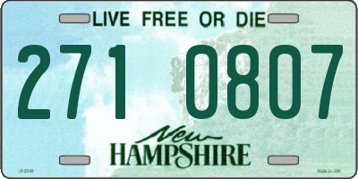 NH license plate 2710807