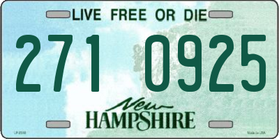 NH license plate 2710925