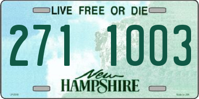 NH license plate 2711003