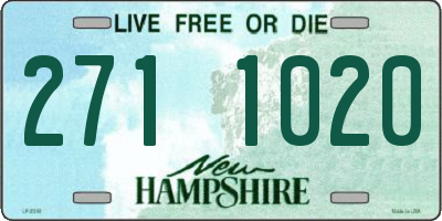 NH license plate 2711020