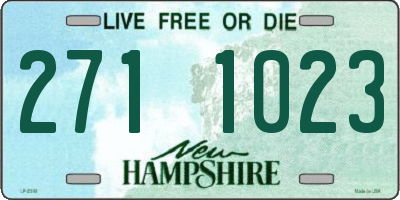 NH license plate 2711023