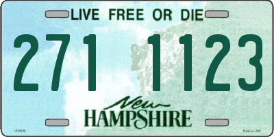 NH license plate 2711123