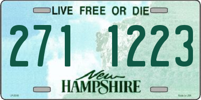 NH license plate 2711223