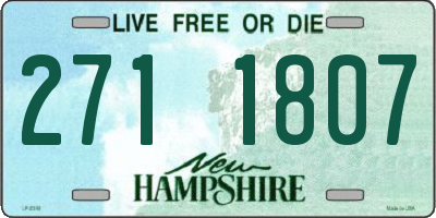 NH license plate 2711807