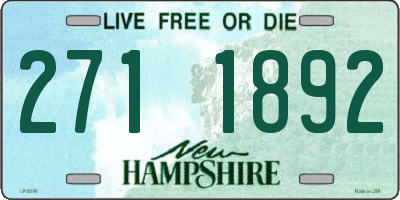 NH license plate 2711892
