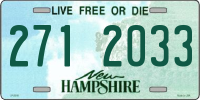 NH license plate 2712033