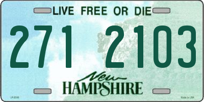NH license plate 2712103