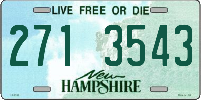 NH license plate 2713543