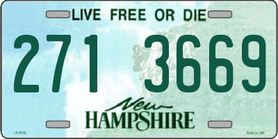 NH license plate 2713669