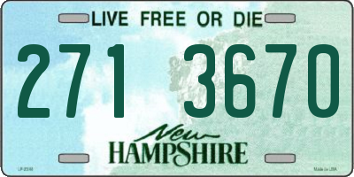 NH license plate 2713670