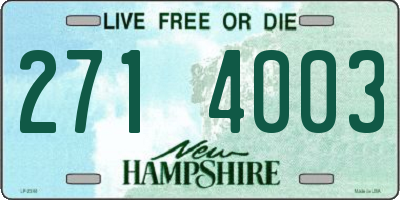 NH license plate 2714003