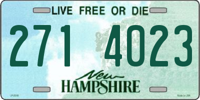 NH license plate 2714023