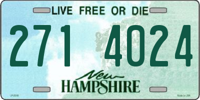 NH license plate 2714024
