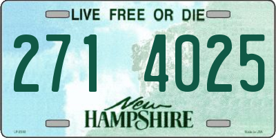 NH license plate 2714025