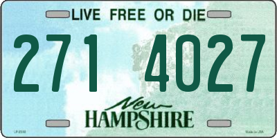 NH license plate 2714027