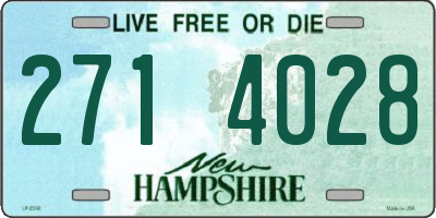 NH license plate 2714028