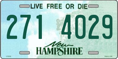NH license plate 2714029