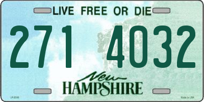 NH license plate 2714032