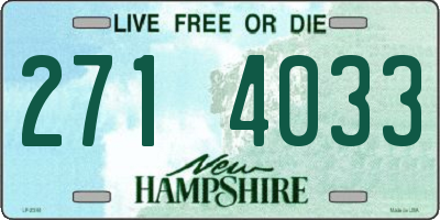 NH license plate 2714033