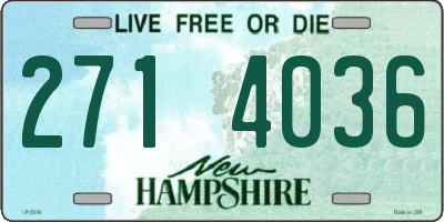 NH license plate 2714036