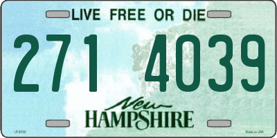 NH license plate 2714039