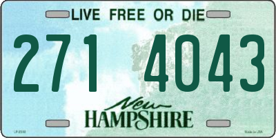 NH license plate 2714043
