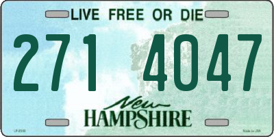 NH license plate 2714047