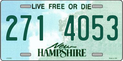 NH license plate 2714053