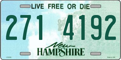 NH license plate 2714192